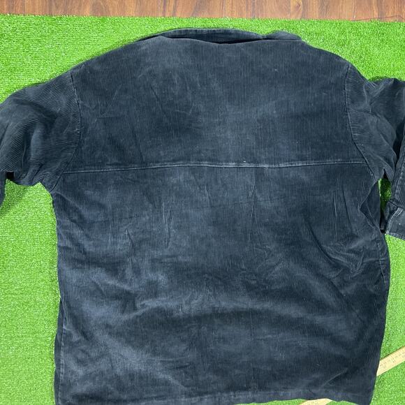 Vintage Corduroy Chore Jacket 2XL-3XL FLANNEL LINED 70s Chore Coat Black - Picture 8 of 8